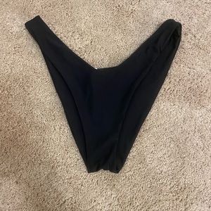 Aerie High Cut Black Bikini Bottoms